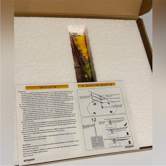 Sunflower Wooden Wall Clock - Picture 6 of 6